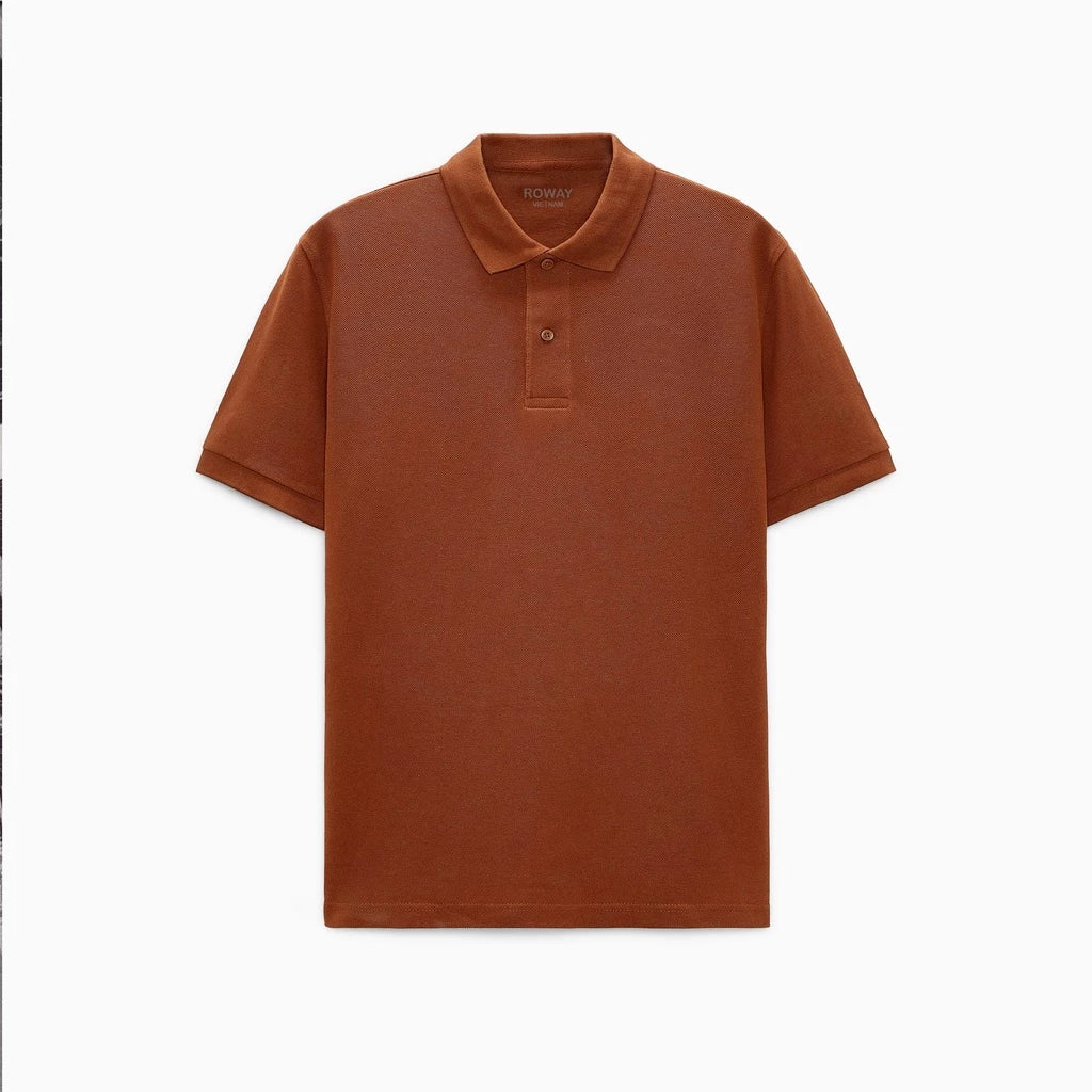 Men's polo shirt, cotton, cool, absorbent, wrinkle-free, regular form, plain polo